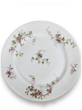 Theodore Haviland Limoges Pink Floral Plate France Vintage 8.5